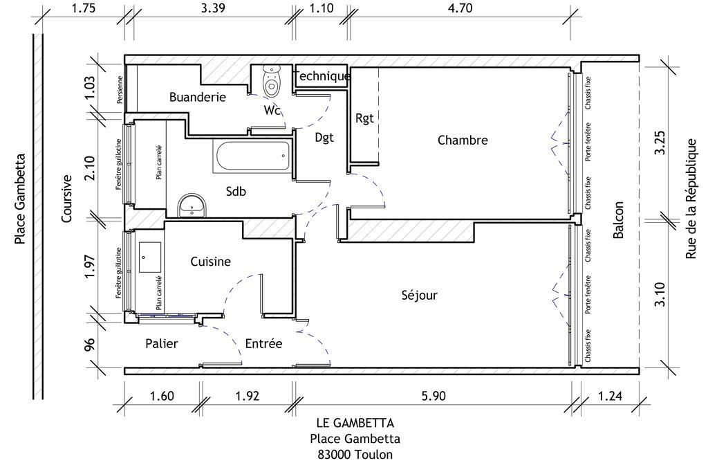 Le Gambetta Apartment Toulon Exterior foto